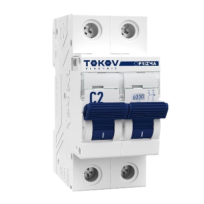 Выключатель автоматический модульный 2п C 2А 6кА PRIZMA TOKOV ELECTRIC TKE-PZ60-MCBI-2-2-C