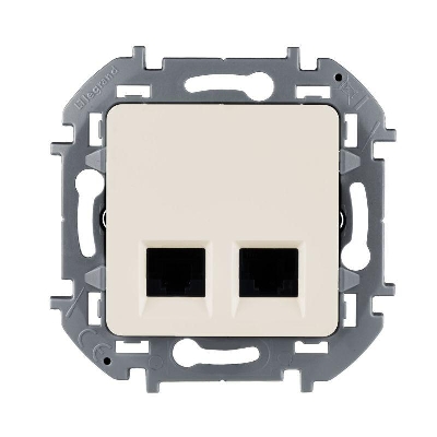 Розетка компьютерная 2-м Inspiria RJ45 кат.5E UTP сл. кость Leg 673836