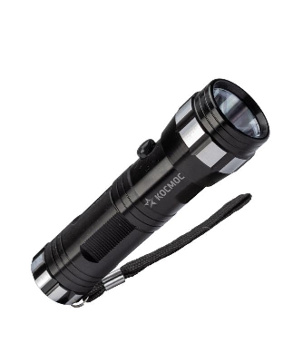 Фонарь ручной 1ВтLED 3xAAА корпус алюм. ремешок ручной КОСМОС KOS108B