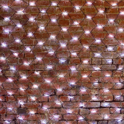 Гирлянда светодиодная "Сеть" 2х4м 560LED бел. 50Вт 220-240В IP67 провод каучук черн. Neon-Night 217-135