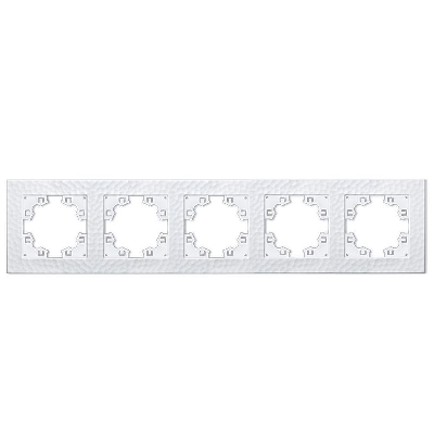 Рамка 5-м Афина фактурная универс. бел.Universal A11042