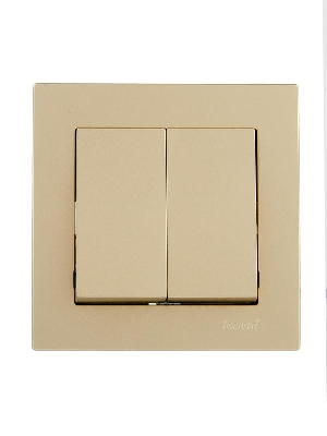 Выключатель двойной VESNA зол. LEZARD 742-3688-101