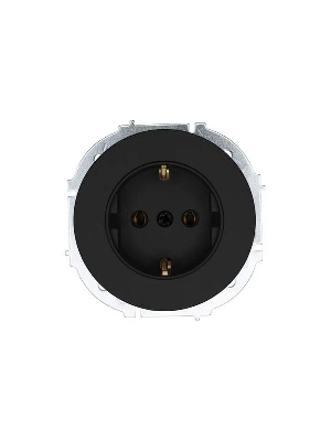 Розетка 1-м OSEN IP20 16А с заземл. ПБТ механизм черн. бархат LEZARD 743-4288-122B