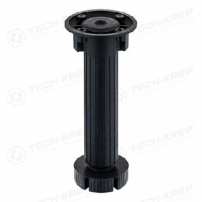 Ножка цокольная Н150 145-165мм с 1 клипсой пластик. черн. (уп.2шт) Tech-Krep/Zitar 129972