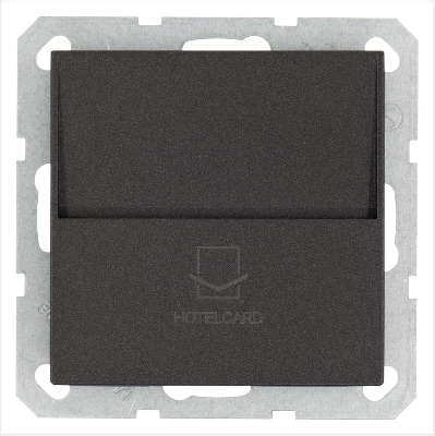 Выключатель карточный 10А IP20 отельный механизм антрацит Jasmart G6209B