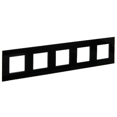 Рамка 5-м SKANDY SK-F25Bl стекло черн. IEK SK-M52-G-K02
