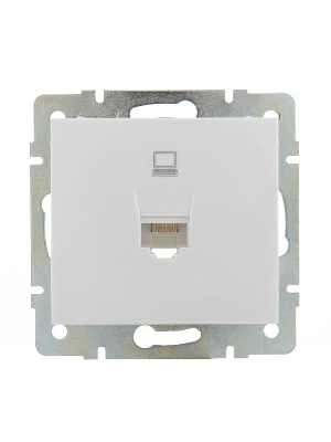 Розетка компьютерная СП Rain RJ45 16А IP20 механизм бел. LEZARD 703-0288-139