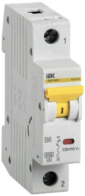 Выключатель автоматический модульный 1п B 6А 6кА ВА47-60M KARAT IEK MVA31-1-006-B