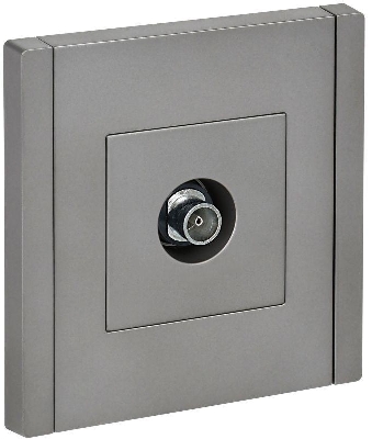 Розетка TV оконечная FORTE&PIANO FP528 сталь IEK FP-A10-O-K46