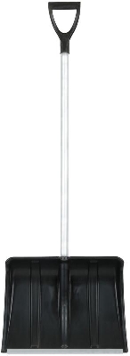 Лопата для уборки снега "Снеговик" 500х375х1355мм алюм. черенок; пластик. 68104
