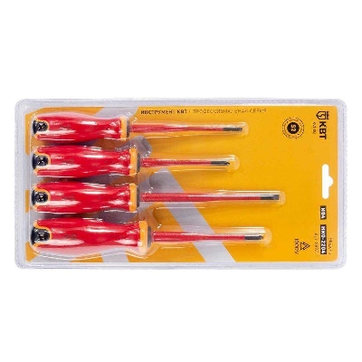 Набор диэлектрических отверток "Слим" НИО-2204 (уп.1шт) КВТ 88931