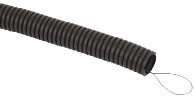 Труба гофрированная d40мм с протяжкой безгалоген. трудногорючая (FRHF) черн. (уп.25м) Эра Б0068910
