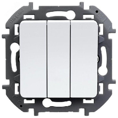 Выключатель 3-кл. Inspiria 10АХ 250В винтов. зажимы бел. IEK 673540