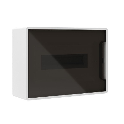 Щиток настенный Фрейм (FRAME) 12мод. с тонированной дверцей с 2 шин PEN на 8+6 отверст. бел. DKC F12W1WD