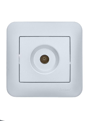 Розетка телевизионная проходная TV СП ASTI IP20 в сборе жемчуж./бел. перламутр. LEZARD 7081-3030-129