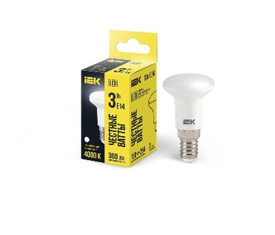 Лампа светодиодная 3Вт R39 4000К нейтр. бел. E14 270лм 230-240В IEK LLE-R39-3-230-40-E14