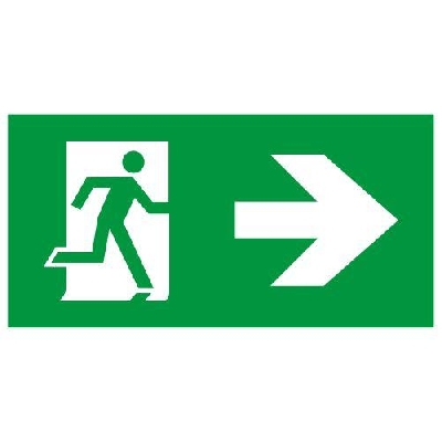 Этикетка самоклеящаяся INFO-SSA-128 бэклит 259х135мм Человек-стрелка зел. SSA-103 ЭРА Б0064725