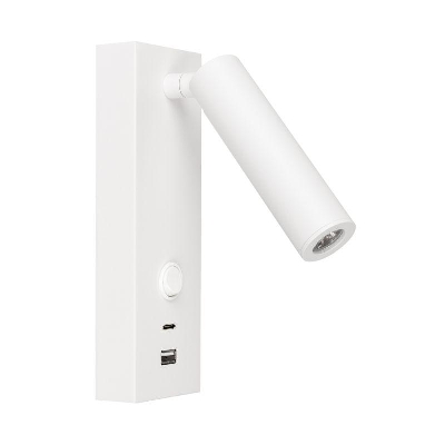 Светильник светодиодный SP-BED-CHARGE-S60x125-3W Warm3000 (WH 20 deg 230В USB-A USB-C) IP20 металл Arlight 031394(1)