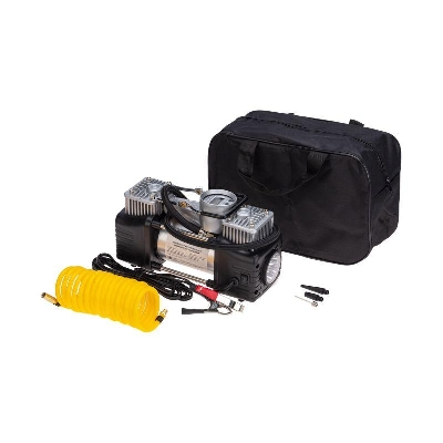 Компрессор автомобильный усиленный двухпоршневой с цифровым манометром и функцией автостоп (60л/мин 10 АТМ) Rexant 80-0522