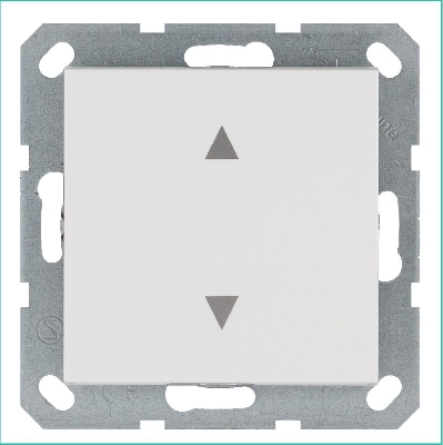 Выключатель для жалюзи 1-кл. 10А IP20 механизм бел. глянцевый Jasmart G3018W