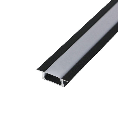 Комплект врезного алюм. профиля с рассеив. 22х6мм 1м черн. Rexant 146-405-2