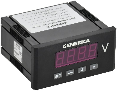 Вольтметр цифровой щитовой 1ф 48х96 LED GENERICA IDV41-5-1-0-LED-G