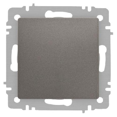 Кнопка Accent 6-109-09 10А-250В IP20 СУ титан Intro Б0063621