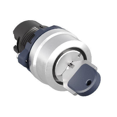 Головка переключателя с ключом на 2 положения с фиксацией стандартная ручка алюм. черн. DKC M22S-KL2A