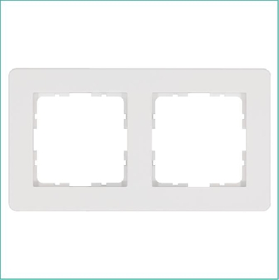 Рамка 2-м G-Flex бел. глянцевый Jasmart G1102W