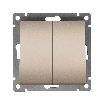 Выключатель 2-кл. СП Афина 10А IP20 механизм шампань Universal A0023-Br