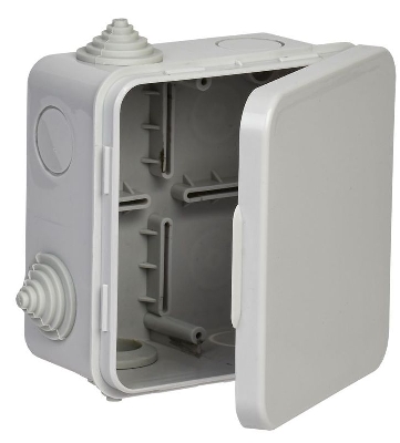 Коробка распаячная ОП 100х100х50 IP54 КМ41256 откид. крышка 8 вводов (7035) IEK UKO31-100-100-050-K03-54