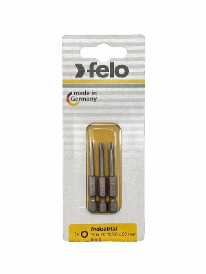 Биты TX10/TX15/TX20 50мм Industrial (блист.3шт) FELO 03693116