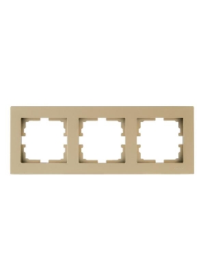 Рамка 3-м VESNA горизонт. без вставки зол. LEZARD 742-3600-148