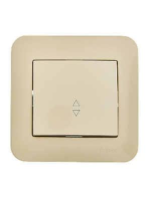 Переключатель проходной 1-кл. 1п СП ASTI 10А IP20 в сборе крем. LEZARD 7081-0303-105