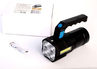 Фонарь аккумуляторный LED53766 4В 4LED+COB 3Вт 4 режима USB бокс черн. Ultraflash 15017