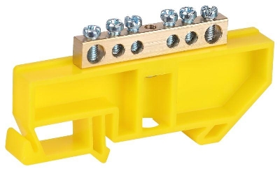 Шина NO-224-88 PE земля на DIN-изоляторе ШНИ-6х9-6-Д-желт. ЭРА Б0062859