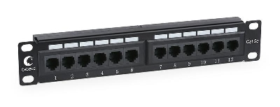 Патч-панель 10дюйм установ. размер 236мм 12 портов RJ45 кат.5E Dual IDC Cabeus 7085c