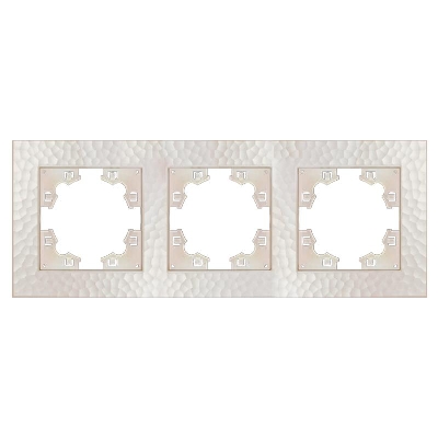 Рамка 3-м Афина фактурная универс. жемчуж. Universal A10045-Obr