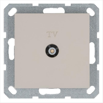 Розетка телевизионная оконечная TV Ф9.5мм механизм тауп Jasmart G6001T