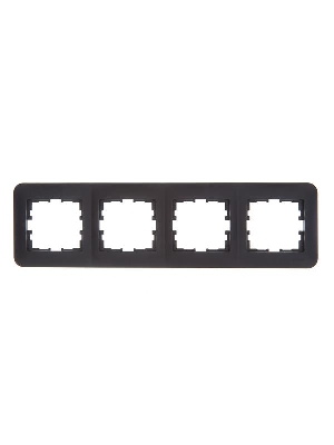 Рамка 4-м ASTI горизонт. черн. бархат LEZARD 7081-4200-149