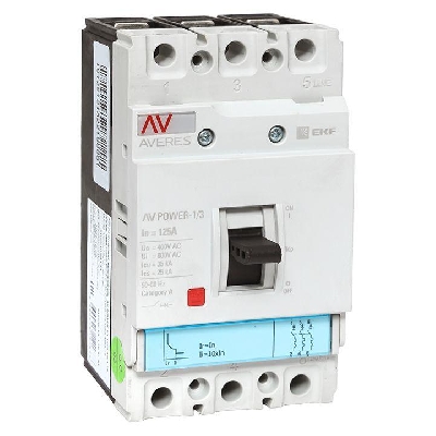 Выключатель автоматический 3п 125А 35кА AV POWER-1/3 TR AVERES EKF mccb-13-125-TR-av