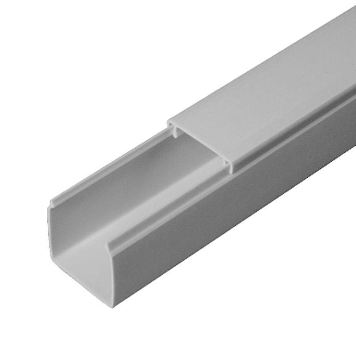 Кабель-канал 25х25 L2000 с двойн. замком RAL 7035 сер. Промрукав PR03.0073