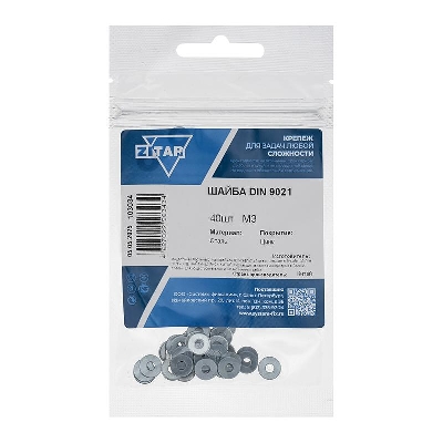 Шайба кузовная М3 DIN 9021 оцинк. (уп.40шт) Tech-Krep/Zitar 103034