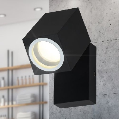 Подсветка декоративная WL37 BK MR16/GU10 для интерьера фасадов зданий черн. Эра Б0054408