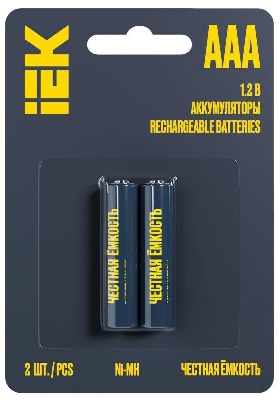 Аккумулятор GREEN Ni-MH AAA 1100мАч (блист.2шт) IEK AAK-NIMH-03-1100-L02