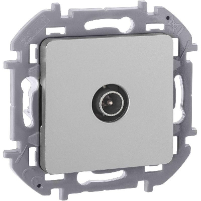 Розетка телевизионная проходная TV Inspiria 14дБ 5-862мГц механизм алюм. IEK 673862