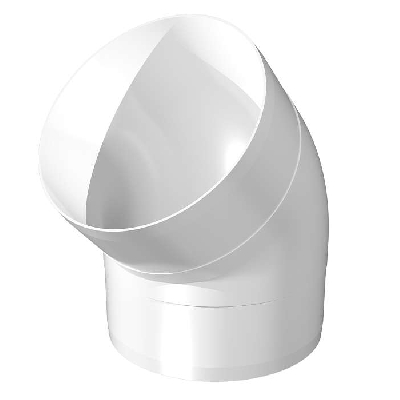 Колено 45град. 100мм пластик ERA 10ККП 45град.