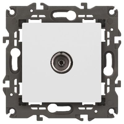 Розетка телевизионная одиночная TV Elegance 14-3101-01М матов. бел. Эра Б0065813