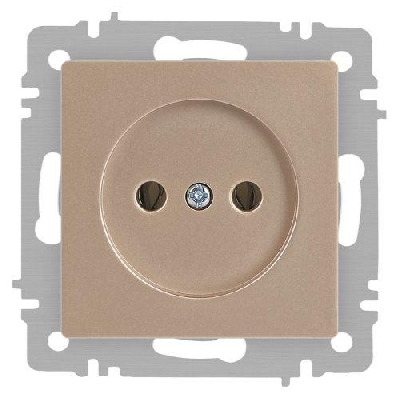 Розетка 1-м СП Accent 6-201-04 16А IP20 250В 2P шампань Intro Б0063663
