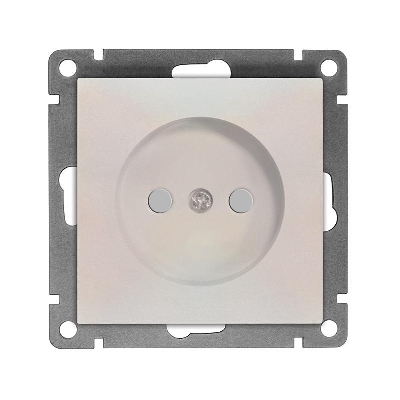 Розетка 1-м СП Афина 16А IP20 без заземл. защ. шторки механизм жемчуж. Universal A0047-OBr